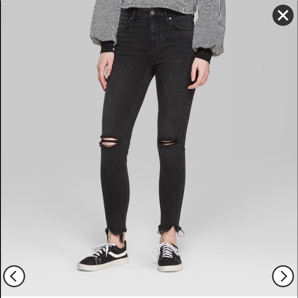 Wild Fable black distressed skinny jeans